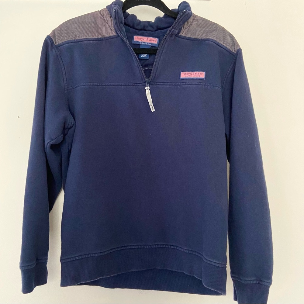 Vineyard Vines Shep Shirt Womens Small Navy Blue 1/4 Zip Preppy Coastal Pullover